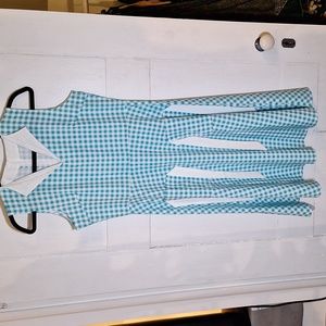 Vintage gingham retro house dress